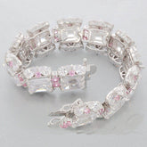 Sterling Silver Semi Mount Bracelet Setting Emerald OCT 8x6mm PE 5x3 RD2.8 2 - Syzjewelry